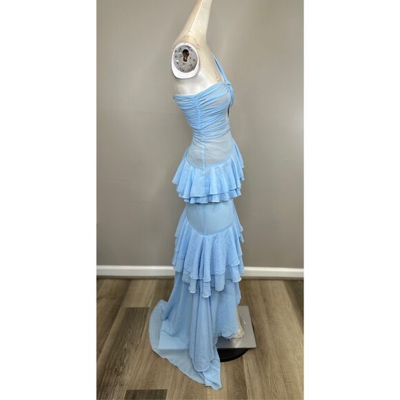 Michael Costello x REVOLVE Ariella Maxi Dress in Baby Blue Size XXS $358 - Picture 9 of 12